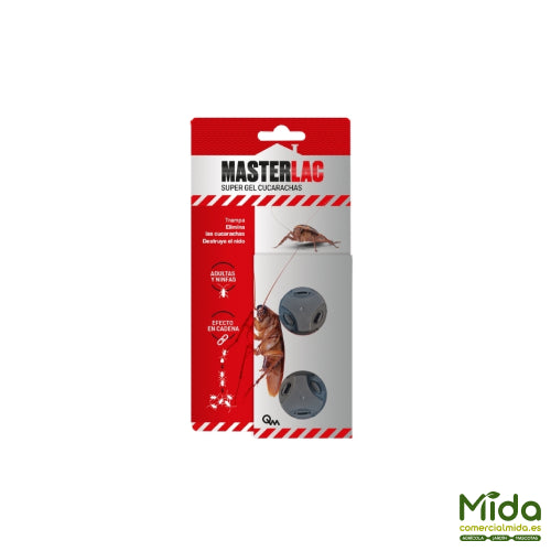 Quimunsa MASTERLAC Super Gel TRAMPA CUCARACHAS 2 x 1,4gr.