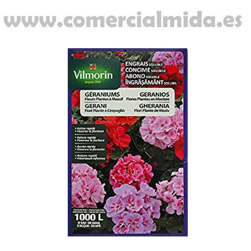 Abono soluble VILMORIN 800g para geranios y flores