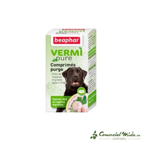 Antiparasitario interno Vermi Pure en comprimidos para perros medianos y grandes de Beaphar