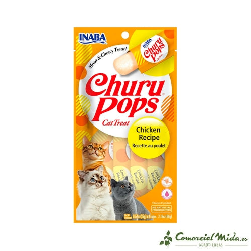 Churu CAT Pops Snack Gatos Receta de pollo