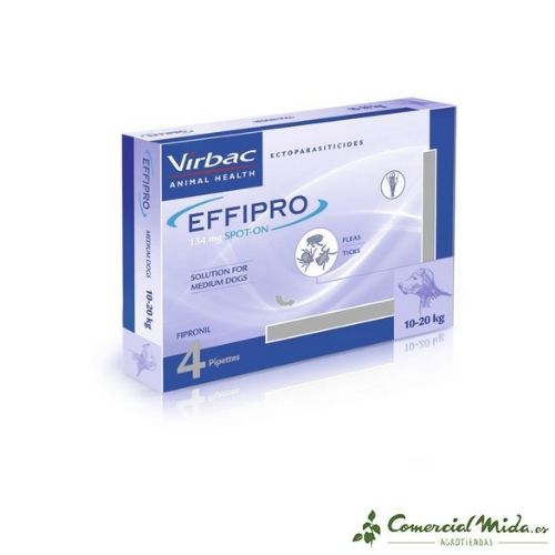 Effipro Spot On Perros Medianos 4 Pipetas Virbac