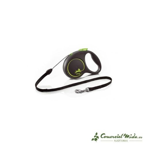 Flexi Design Cordón Negro/Verde - Talla S (5m)