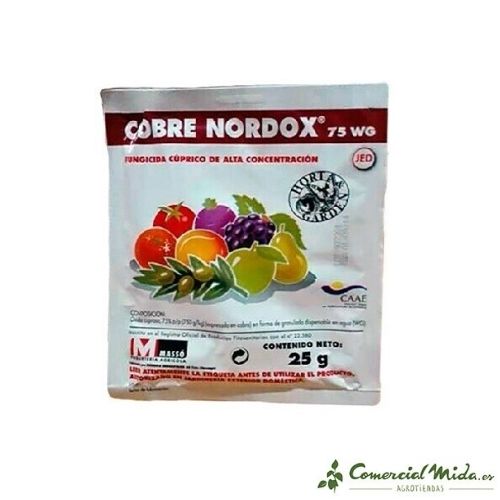 Fungicida Cobre Nordox 75 WG 25 gr de Massó