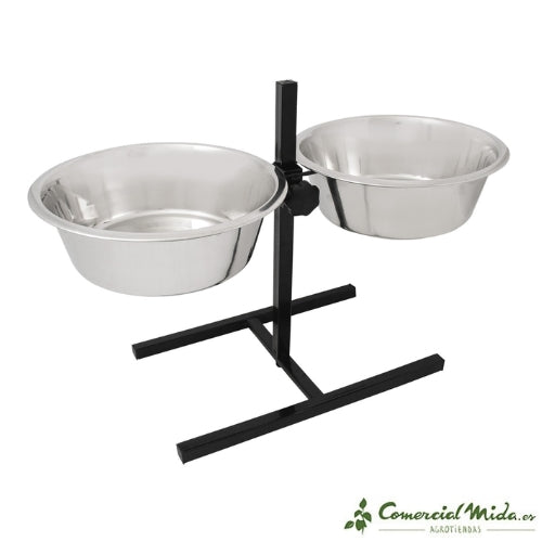 Set-Bowls Comedero Altura Regulable Inox