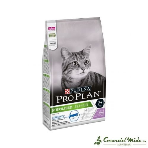 Pienso PURINA PRO PLAN STERILISED +7 PAVO para gatos maduros esterilizados