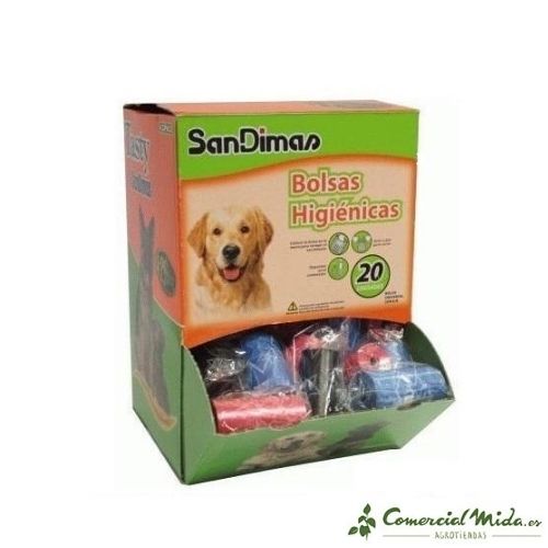 Caja expositor rollos de bolsas higiénicas para mascotas
