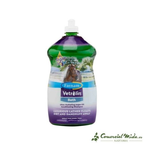 Champú acondicionador VetNova Vetrolin Bath para perros y caballos 946ml