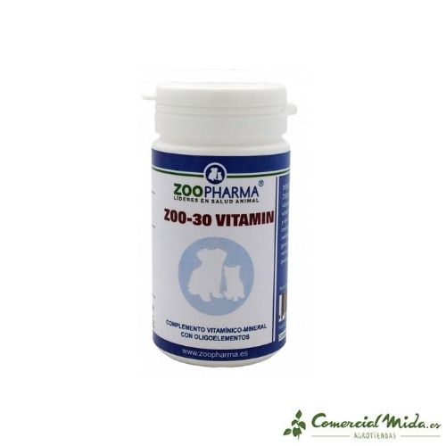 30 Comprimidos Zoo-30 Vitamin para mascotas de Zoopharma